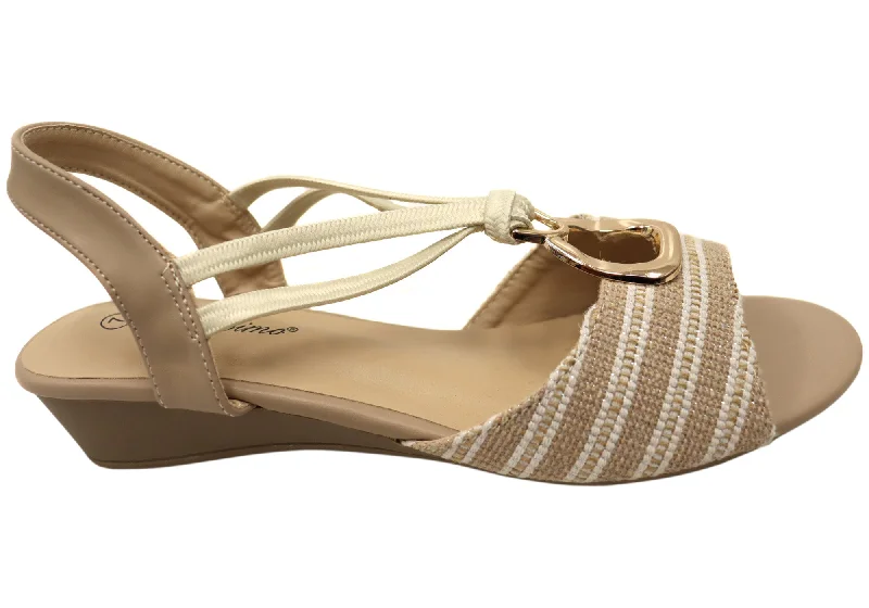 Streetwear-Inspired Footwear Bellissimo Sienna Womens Comfortable Low Wedge Sandals