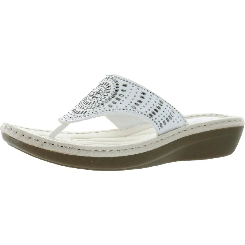 Ultra-Light Footwear Sale Cienna Womens Embellished Wedges