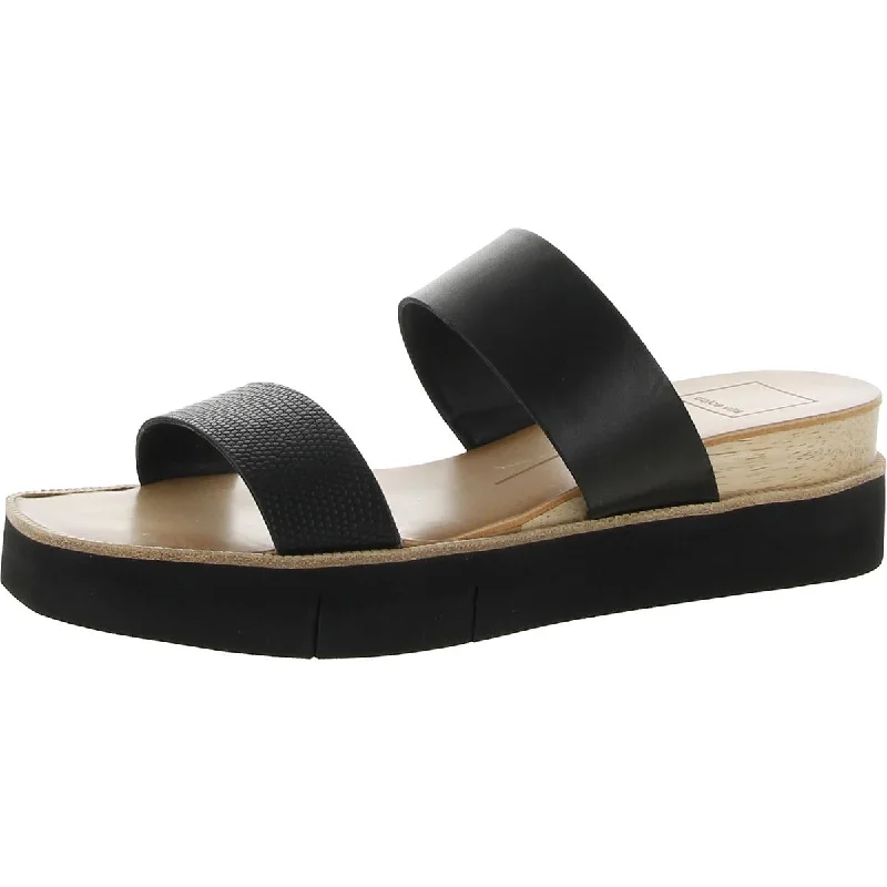 Black Embossed Leather
