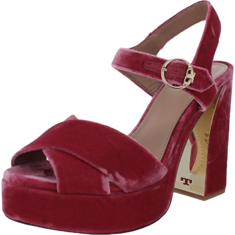New Styles Just In Loretta Womens Velvet Slingback Platform Sandals