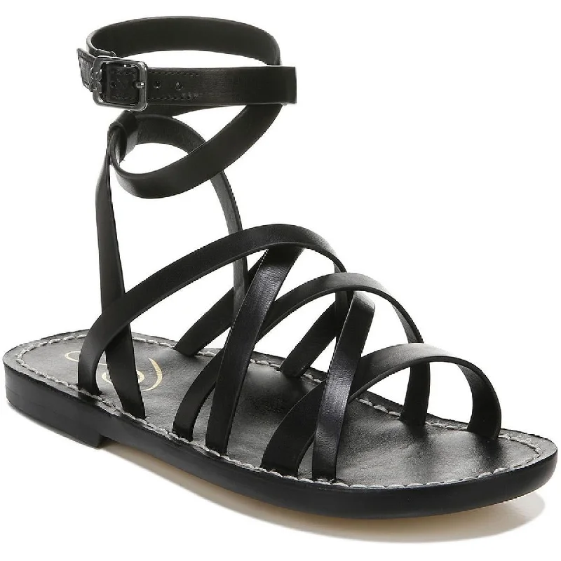 Flirty Fashion Discounts Meriai Womens Leather Slide Sandals