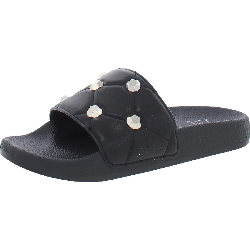 Fresh Styles, Fresh Deals Peymin  Womens Faux Leather Quilted Flat Sandals