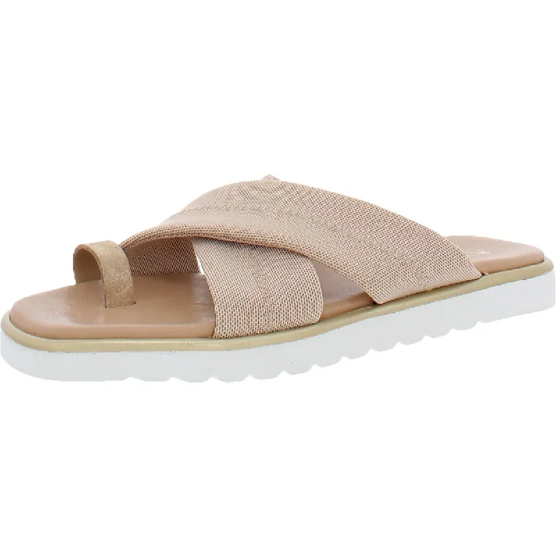 Style Upgrade Ronna Womens Toe Loop Slip On Slide Sandals