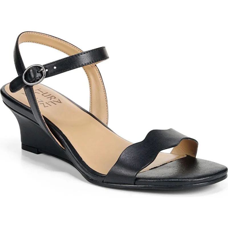 Cozy Comfort Style Sale Lacey Womens Leather Ankle Strap Wedge Sandals