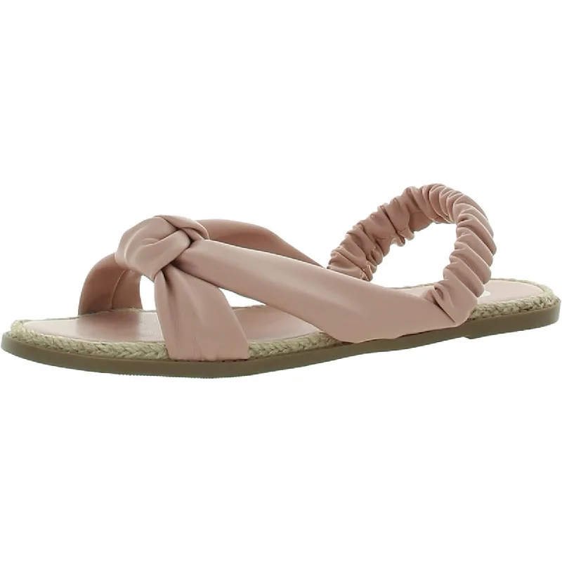 Effortless Style, Endless Impact Womens Faux Leather Flat Slingback Sandals