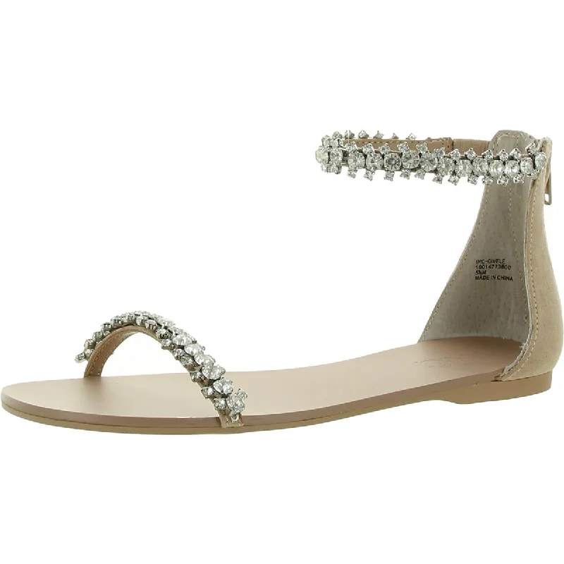 Vintage-Inspired Style Offers Givele Womens Faux Suede Rhinestone Ankle Strap