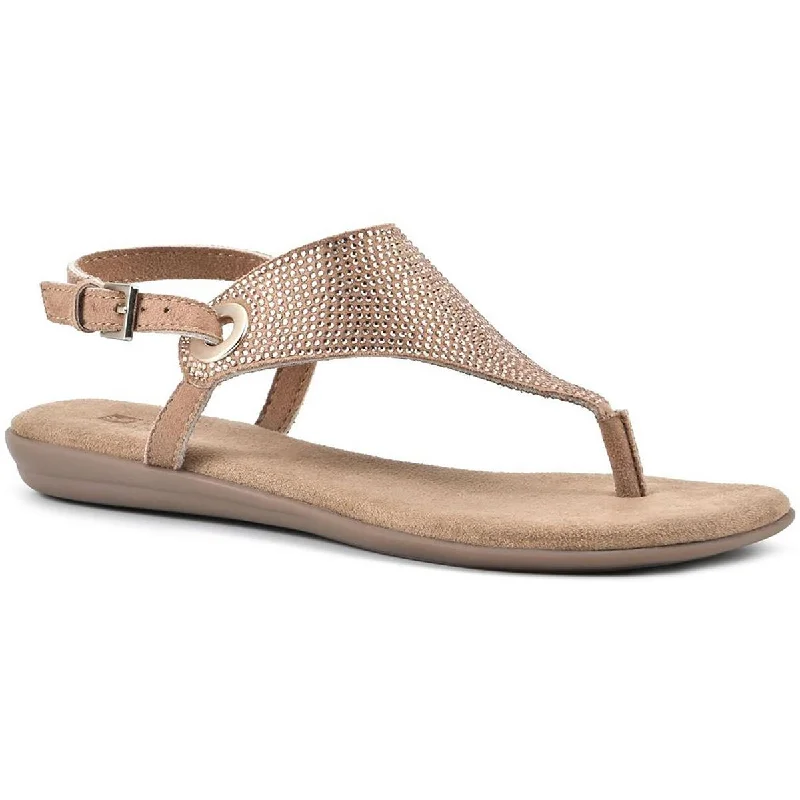 Functional Comfort Shoes Deals London 2 Womens Rhinestone Slingback Sandals