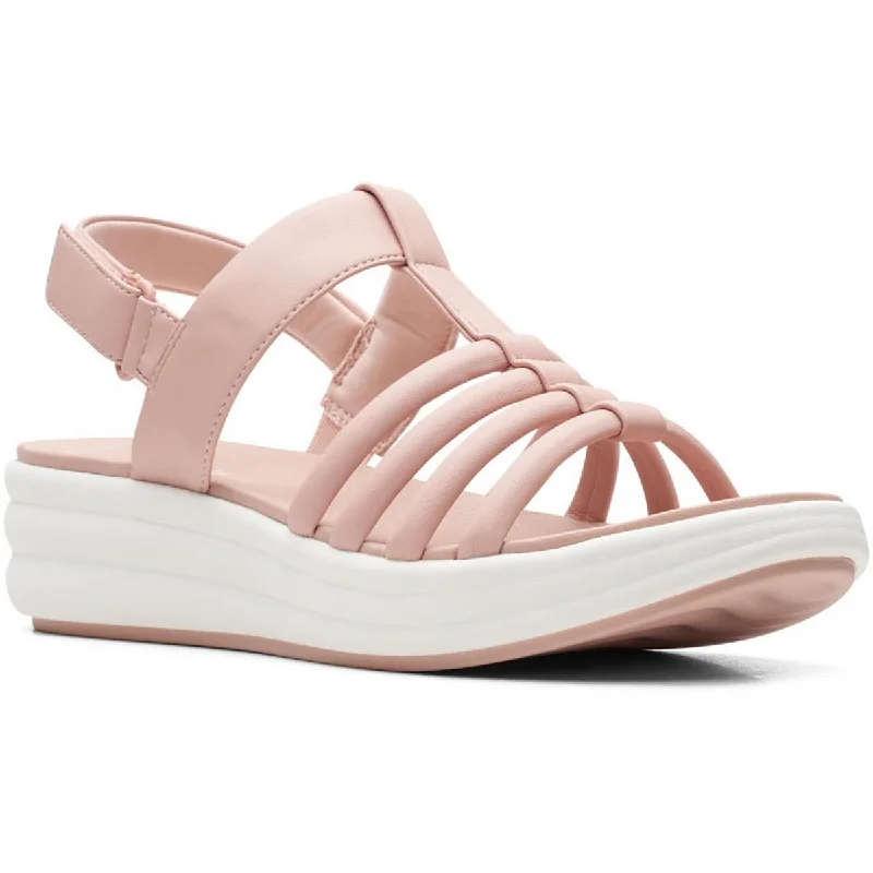 Fashion Forward Drift Ease Womens Faux Leather Caged Sport Sandals