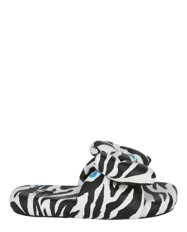 Slip-Resistant Footwear Promotion Off-White Womens Zebra Printed Extra Padded Slide Slip-Resistant Footwear Promotion Off-White Womens Zebra Printed Extra Padded Slide