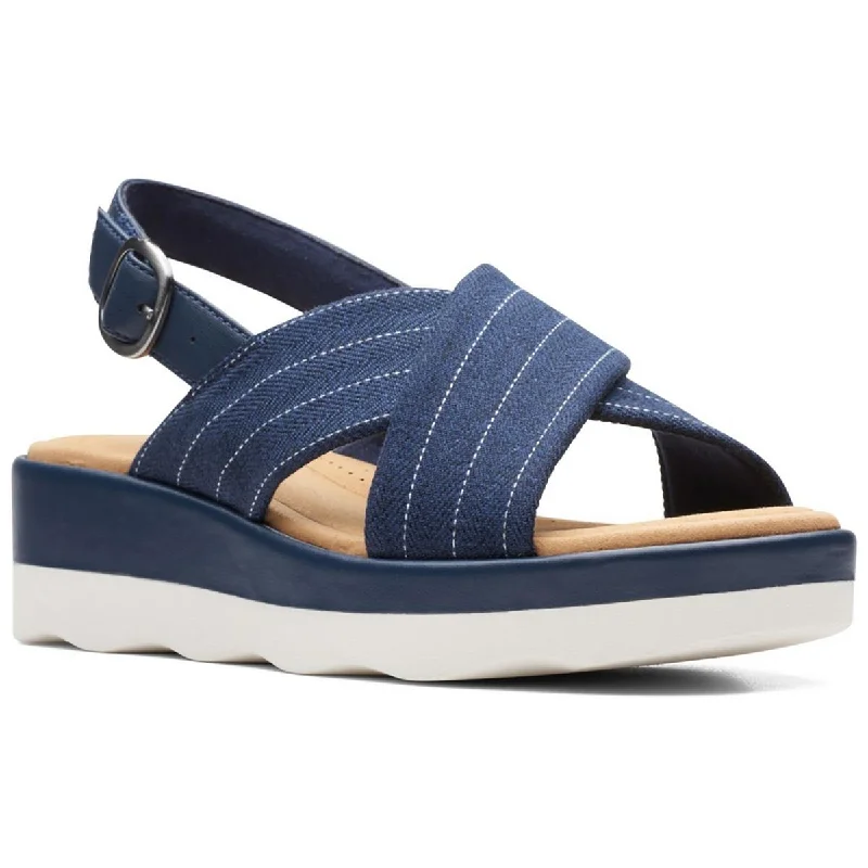 Functional Comfort Shoes Deals Clara Cove Womens Slip On Open Toe Wedge Sandals