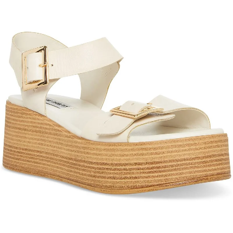 Luxury Formal Shoes Deals Marka Womens Buckle Ankle Strap Platform Sandals