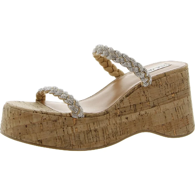 Slip-Resistant Footwear Promotion Danya Womens Rhinestone Braided Platform Sandals