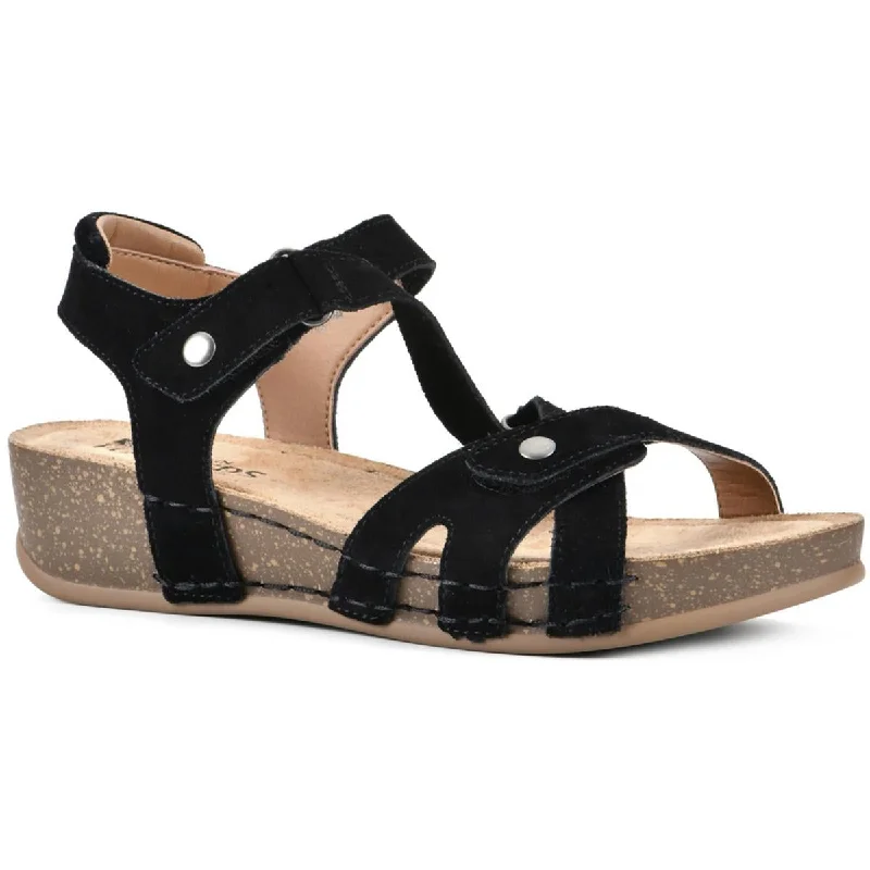 Comfortable Fashionable Shoes Fair Womens Suede Ankle Wedge Sandals