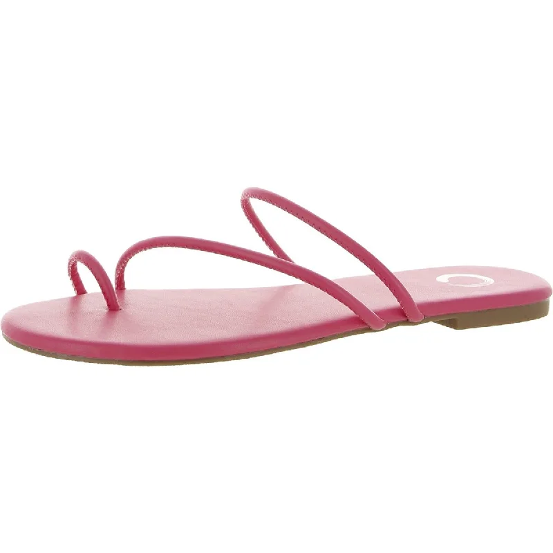 Comfortable Urban Shoes 004473 Womens Slip On Toe Strap Flatform Sandals