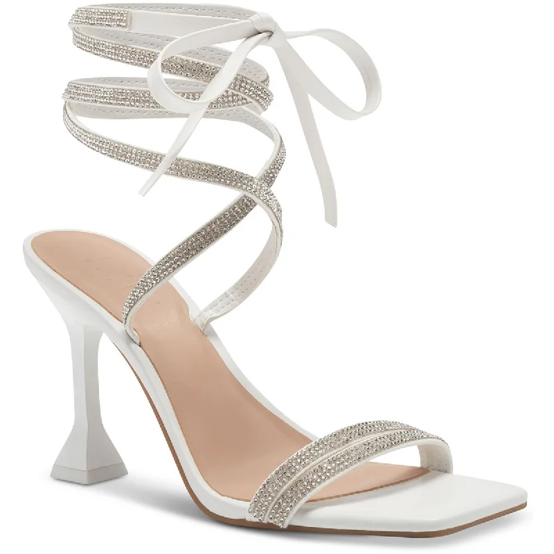 Minimalist Fashion Sale Bradki Womens Rhinestone Square Toe Lace-Up