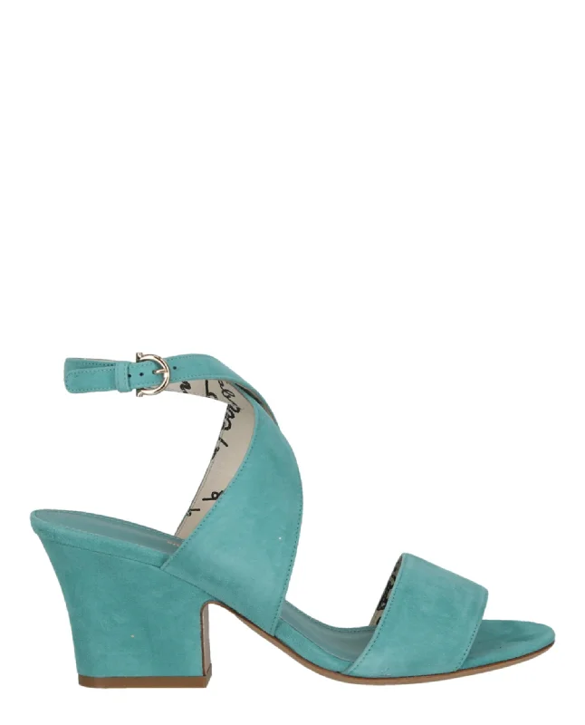 Effortless Style Shoes Sale Ferragamo Womens Sheena Suede Heel Sandals