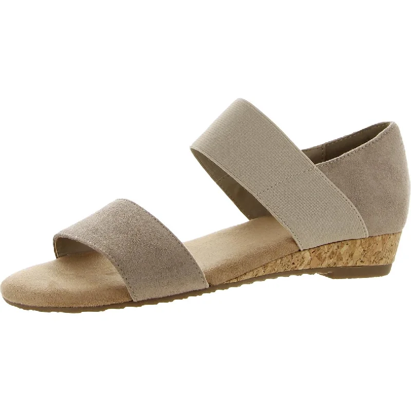 Must-Have Shoe Styles Womens Faux Suede Strappy Wedge Sandals