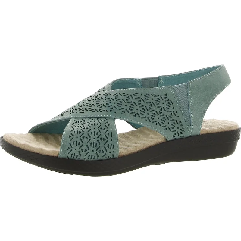 Statement Boots Offers Claudia Womens Faux Leather Criss-Cross Slingback Sandals
