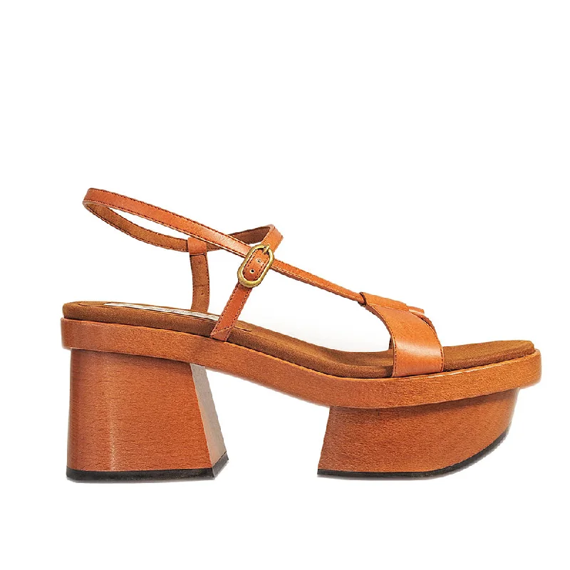 Affordable Shoe Fashion Stella McCartney Women's 'Altea' Platform Block Heel Sandal in Brown
