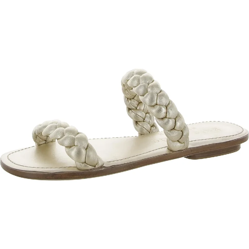 Vintage-Inspired Shoes Deal Miami Womens Leather Flat Slide Sandals