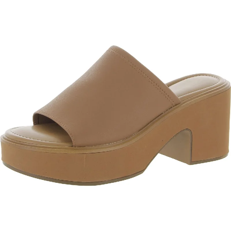 Luxury Boots Sale Cassie Womens Faux Leather Slip On Platform Sandals