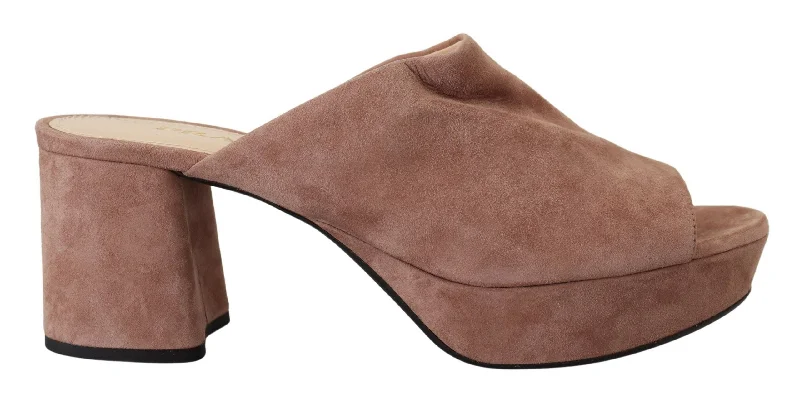 Athleisure Style Sale Prada  Suede Platform Mules