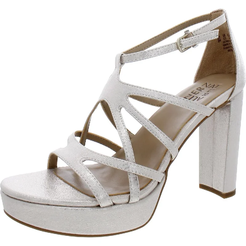 Explore What's New Neona Womens Faux Leather Heel Platform Sandals