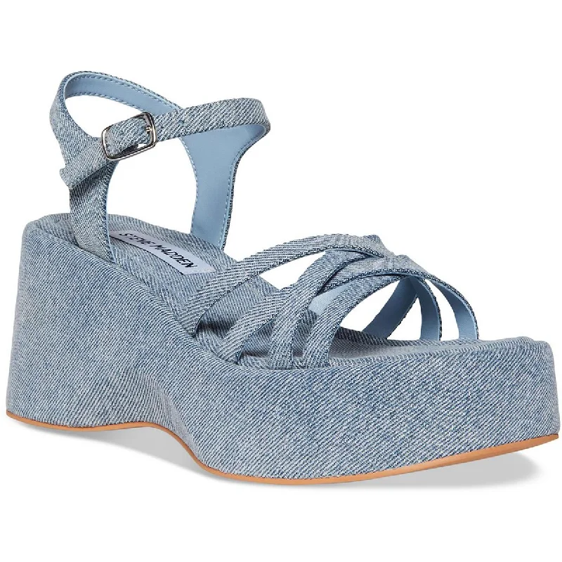 Comfortable Shoes Crazy 30 Womens Buckle Criss-Cross Wedge Sandals