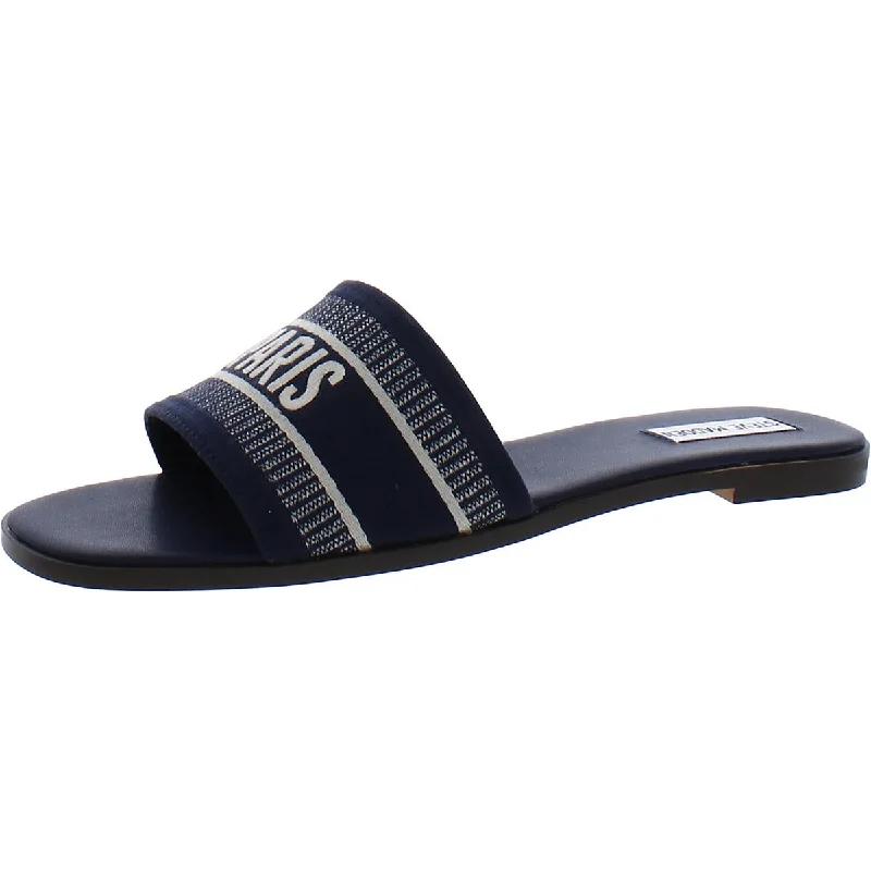 Soft Sole Shoes Discount Knox Womens Embroidered Open Toe Slide Sandals