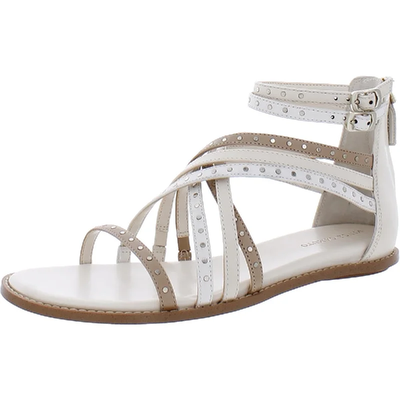 Street Style Discounts Dirrazo Womens Leather Studded Gladiator Sandals
