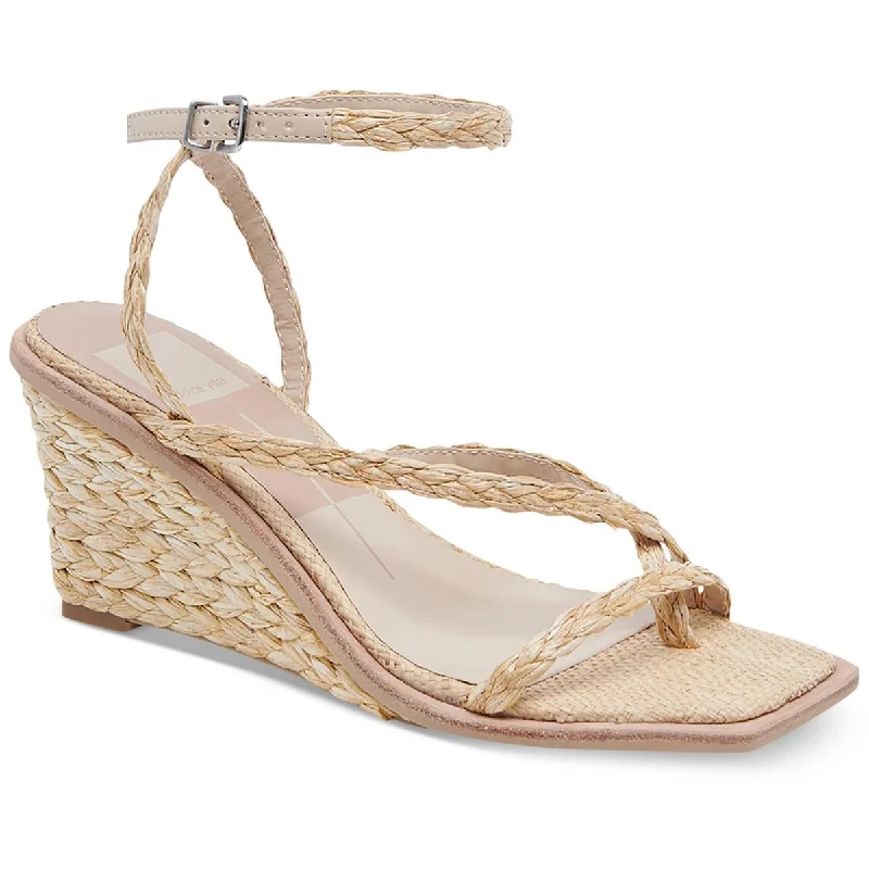 Bold Style Discounts Gemini Womens Leather Ankle Strap Wedge Sandals