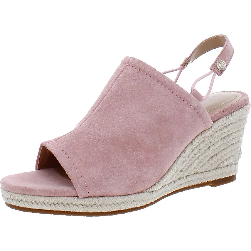 Minimalist Fashion Sale Cai Womens Suede Peep-Toe Wedge Sandals