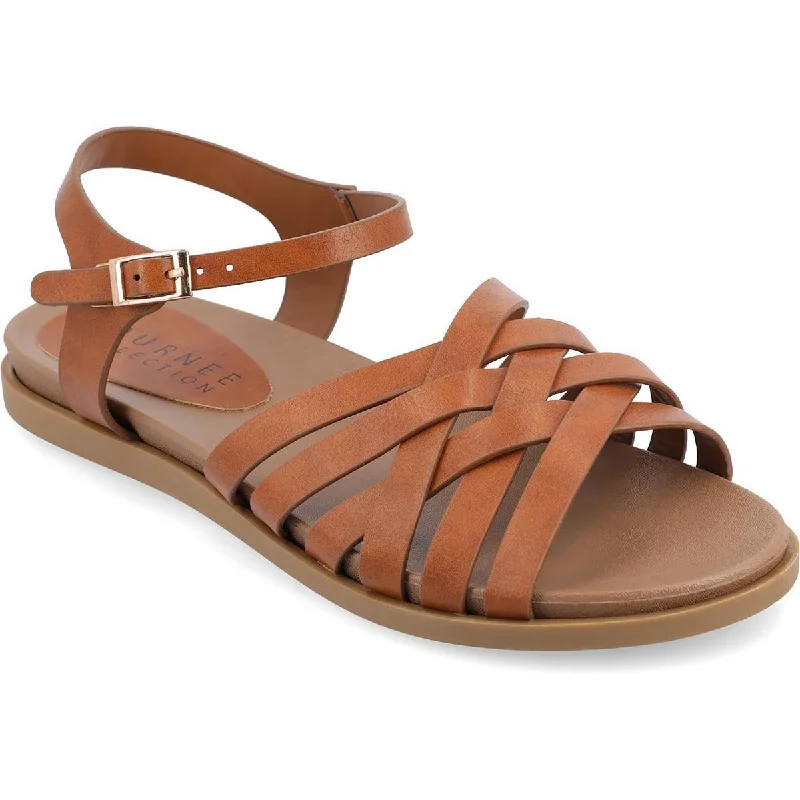 Sophisticated Style Offers Womens Faux Leather Summer Gladiator Sandals