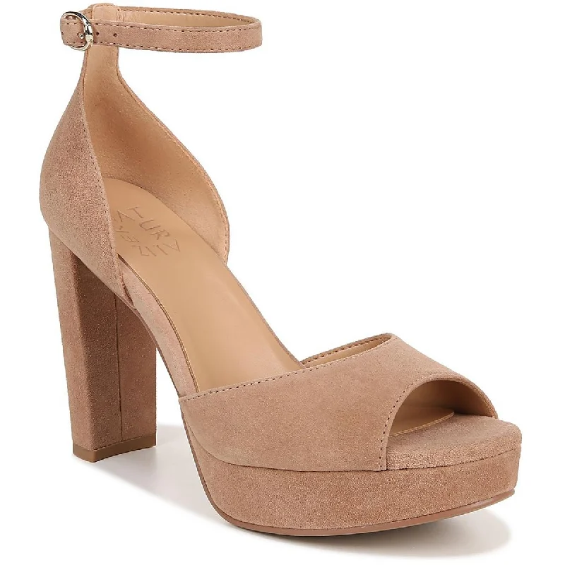 Unleash Your Trend Driven Style Melina Womens Suede Open Toe Ankle Strap