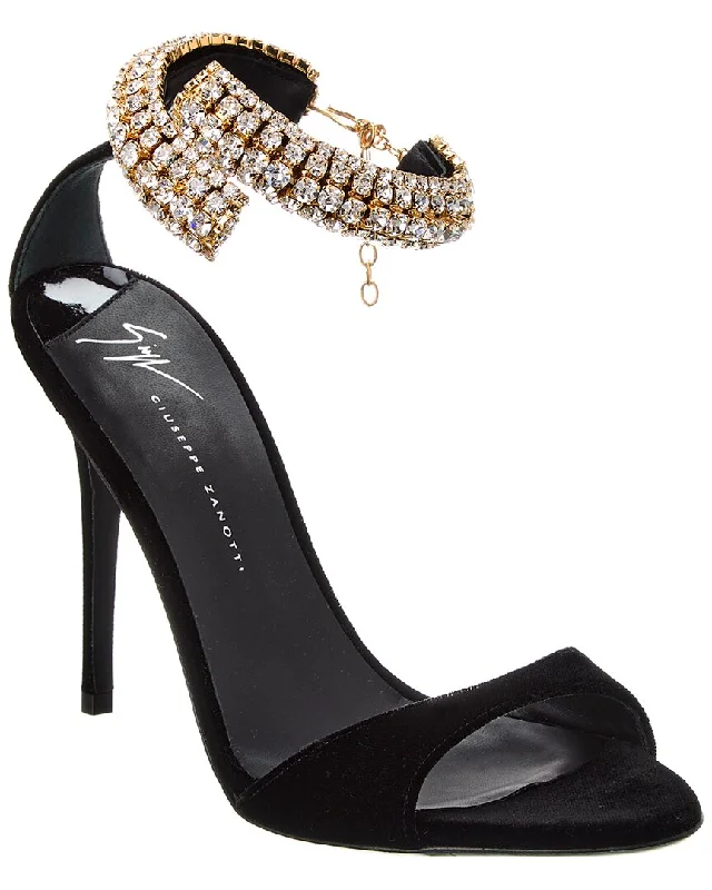 Fashion Deal Giuseppe Zanotti Clandestino 105 Velvet Sandal
