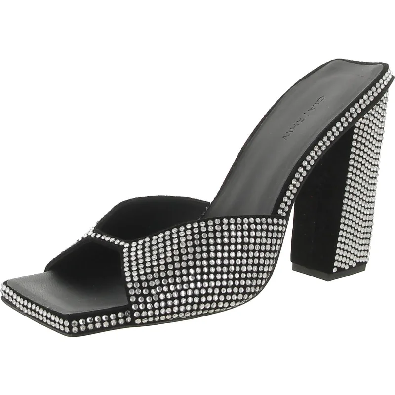 Bold Style Discounts Rosie 14 Strass Womens Suede Peep-Toe Slide Sandals
