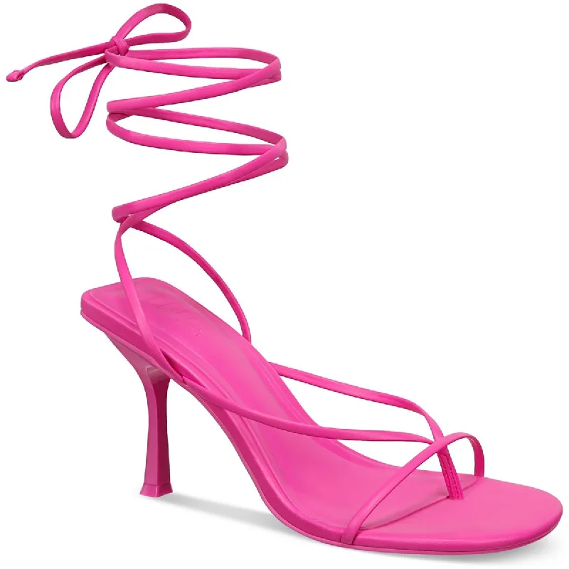 Trend Forward Threads Pippa Womens Faux Leather Thong Slingback Sandals