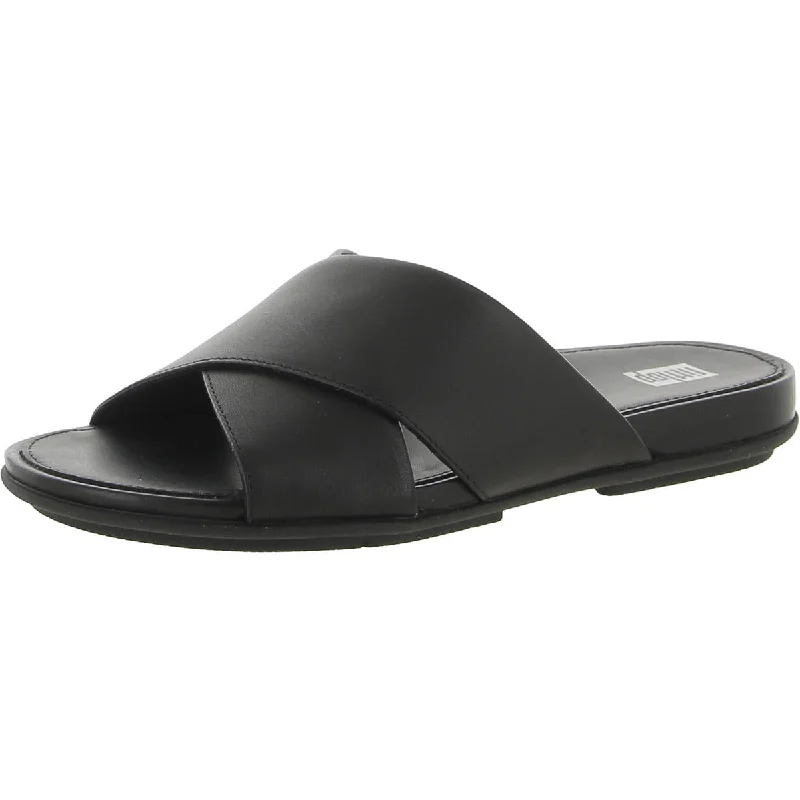 Retro Style Promotions Gracie Womens Leather Slip On Slide Sandals