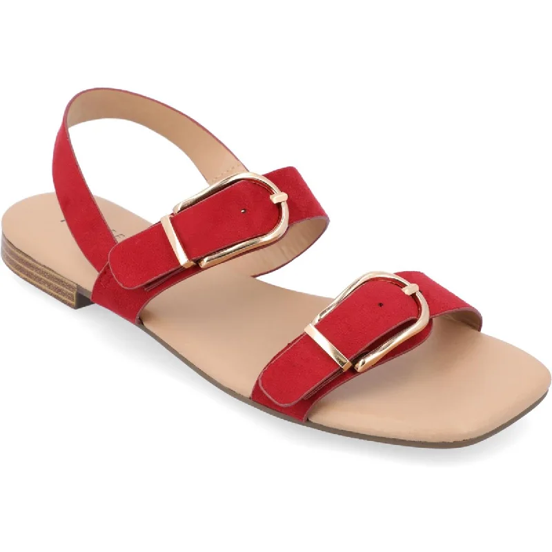 Fall Sale, Prices Drop Twylah Womens Faux Suede Buckle Slingback Sandals