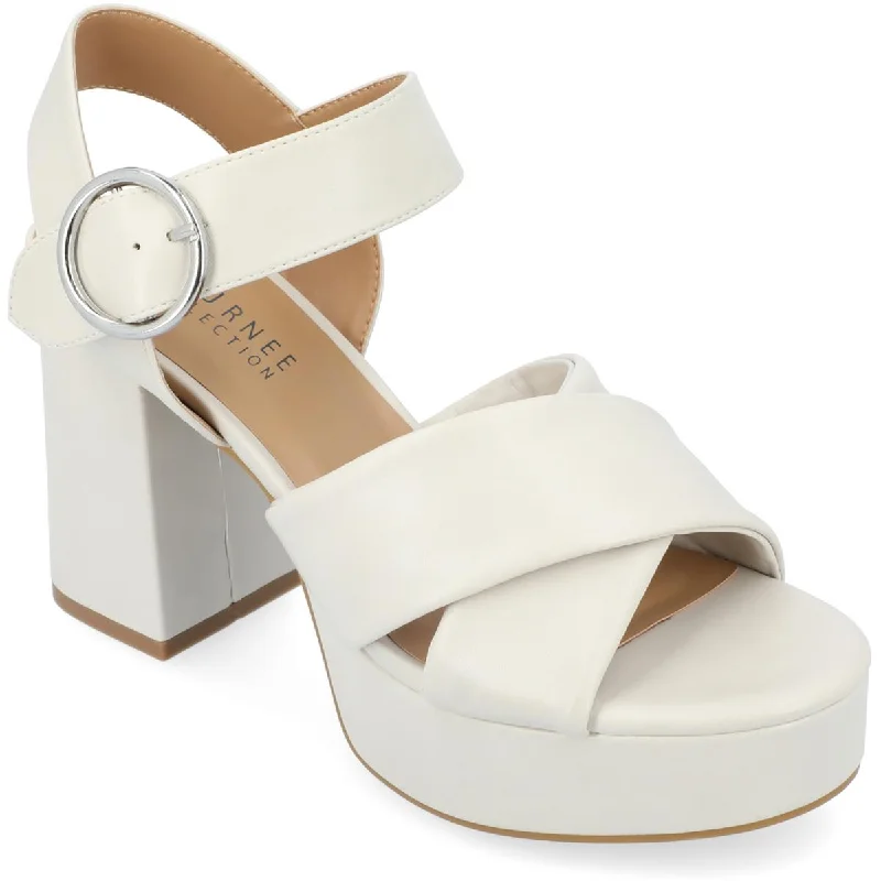 Romantic Fashion Discounts Akeely Womens Faux Leather Criss-Cross Front Platform Sandals Romantic Fashion Discounts Akeely Womens Faux Leather Criss-Cross Front Platform Sandals