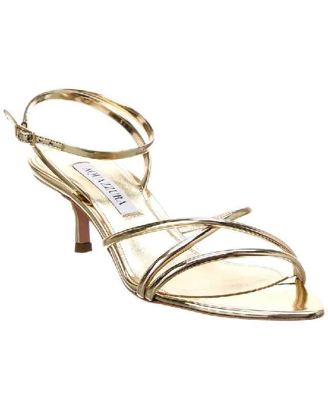 Comfortable Motion Flexible Shoes Aquazzura Roy 50 Vinyl & Leather Sandal
