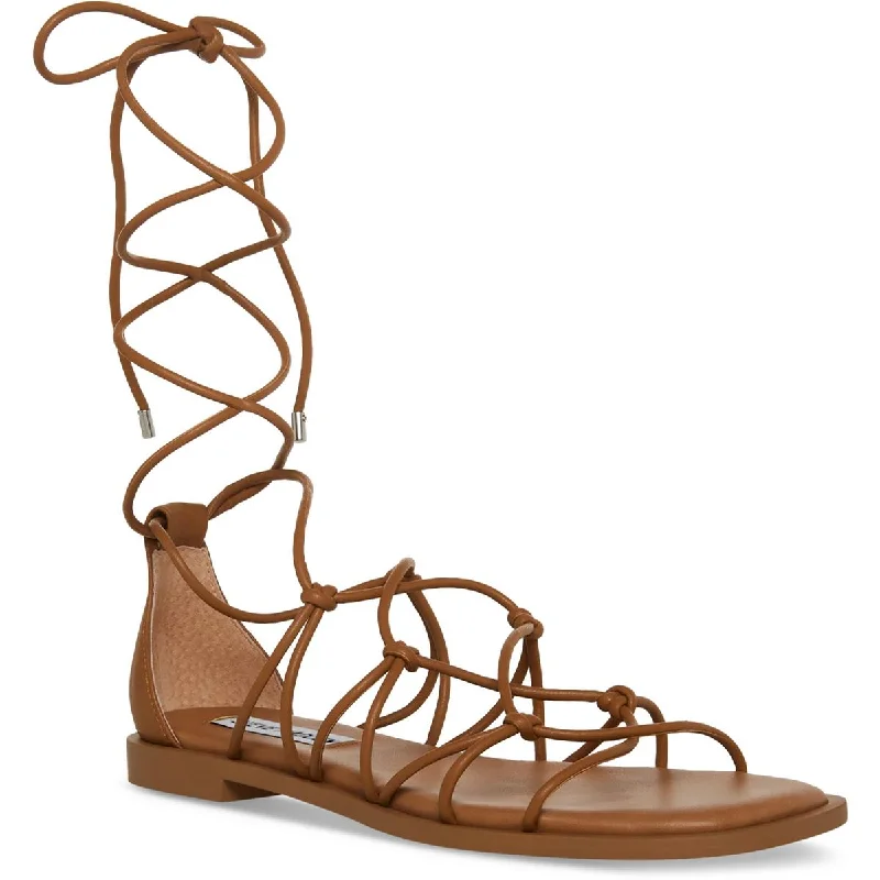 Vintage Boots Deals Ainsley Womens Faux Leather Caged Gladiator Sandals