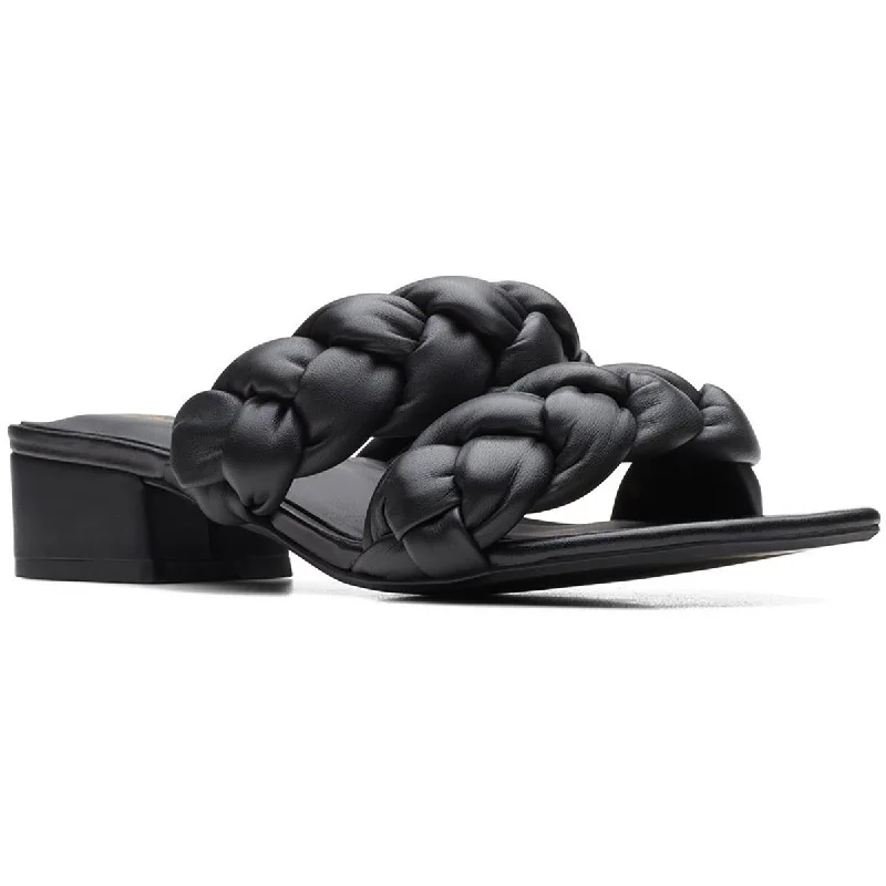Vintage-Inspired Footwear Sale Seren25 Braid Womens Leather Square Toe Block Heel