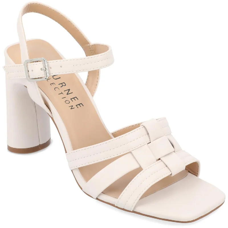 Breathable Shoes Discount Womens Faux Leather Cut-Out Ankle Strap