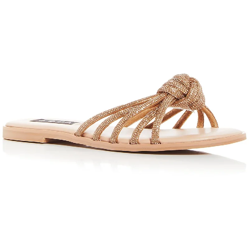 Budget-Friendly Fashion Blink Womens Metallic Embellished Slide Sandals