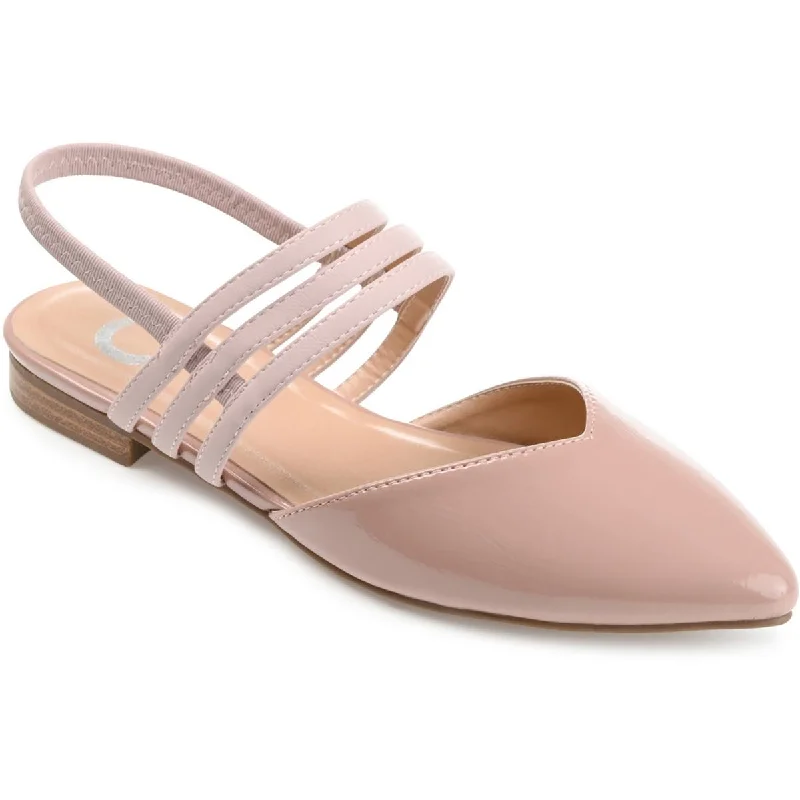 The Latest Trends Brinney Womens Cushioned Footbed Faux Leather Ankle Strap