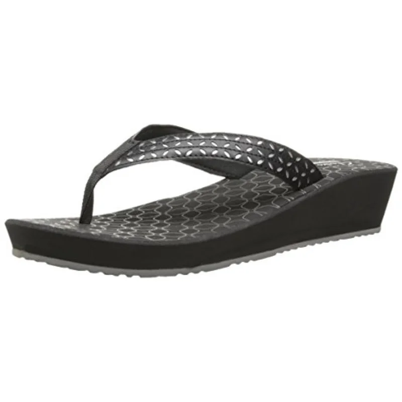 Exclusive Discount Liya Gander Womens Wedge Metallic Flip-Flops