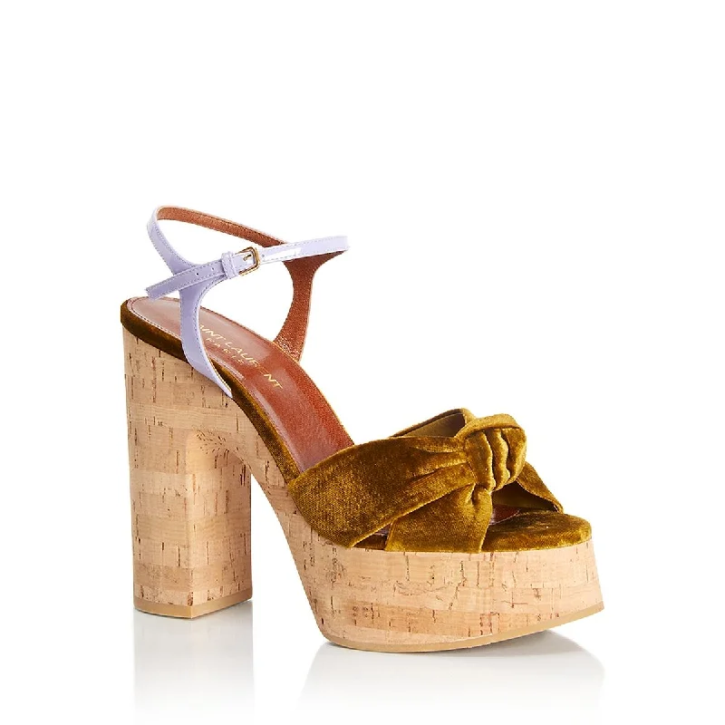 Discount Extravaganza Bianca 85 Womens Velvet Peep Toe Block Heel