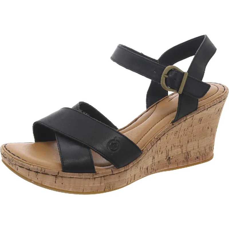 Best Sellers Born Womens Leather Slingback Wedge Sandals