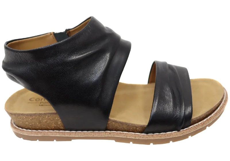 Season Sale Comfortiva Gale Womens Comfort Footbed Wide Fit Leather Sandals